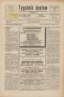 Tygodnik dostaw : pismo fachowe poświęcone polskiemu dostawnictwu i odbudowie. R.16, nr 38 (4 listopada 1924)
