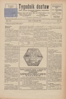 Tygodnik dostaw : pismo fachowe poświęcone polskiemu dostawnictwu i odbudowie. R.16, nr 39 (12 listopada 1924)