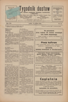 Tygodnik dostaw : pismo fachowe poświęcone polskiemu dostawnictwu i odbudowie. R.16, nr 44 (18 grudnia 1924)