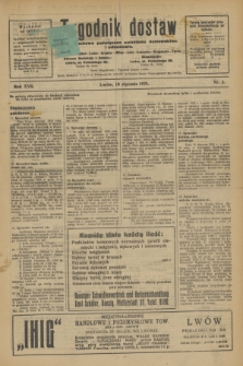 Tygodnik dostaw : pismo fachowe poświęcone polskiemu dostawnictwu i odbudowie. R.17, nr 2 (10 stycznia 1925)