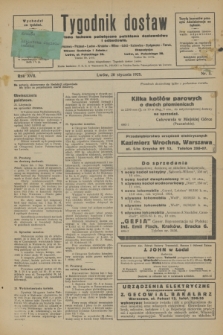 Tygodnik dostaw : pismo fachowe poświęcone polskiemu dostawnictwu i odbudowie. R.17, nr 3 (20 stycznia 1925)
