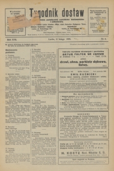Tygodnik dostaw : pismo fachowe poświęcone polskiemu dostawnictwu i odbudowie. R.17, nr 6 (11 lutego 1925)
