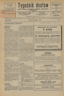 Tygodnik dostaw : pismo fachowe poświęcone polskiemu dostawnictwu i odbudowie. R.17, nr 7 (18 lutego 1925)