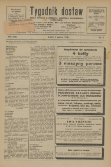 Tygodnik dostaw : pismo fachowe poświęcone polskiemu dostawnictwu i odbudowie. R.17, nr 9 (3 marca 1925)