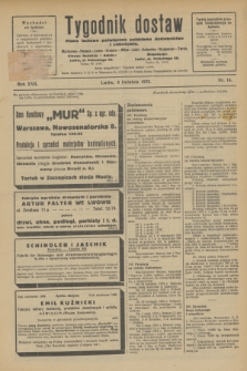 Tygodnik dostaw : pismo fachowe poświęcone polskiemu dostawnictwu i odbudowie. R.17, nr 14 (8 kwietnia 1925)
