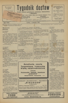 Tygodnik dostaw : pismo fachowe poświęcone polskiemu dostawnictwu i odbudowie. R.17, nr 29 (1 sierpnia 1925)