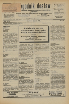 Tygodnik dostaw : pismo fachowe poświęcone polskiemu dostawnictwu i odbudowie. R.17, nr 30 (8 sierpnia 1925)