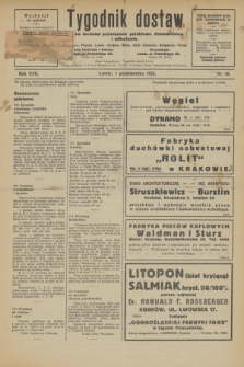 Tygodnik dostaw : pismo fachowe poświęcone polskiemu dostawnictwu i odbudowie. R.17, nr 36 (1 października 1925)