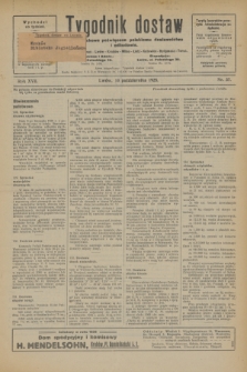 Tygodnik dostaw : pismo fachowe poświęcone polskiemu dostawnictwu i odbudowie. R.17, nr 37 (10 października 1925)