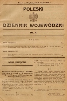 Poleski Dziennik Wojewódzki. 1934, nr 4