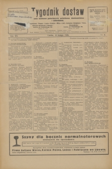 Tygodnik dostaw : pismo fachowe poświęcone polskiemu dostawnictwu i odbudowie. R.20, nr 5 (13 lutego 1928)