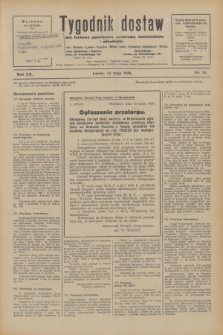 Tygodnik dostaw : pismo fachowe poświęcone polskiemu dostawnictwu i odbudowie. R.20, nr 14 (13 maja 1928)