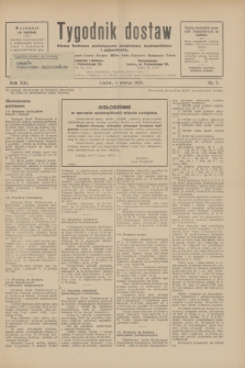 Tygodnik dostaw : pismo fachowe poświęcone polskiemu dostawnictwu i odbudowie. R.21, nr 7 (4 marca 1929)