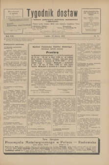 Tygodnik dostaw : pismo fachowe poświęcone polskiemu dostawnictwu i odbudowie. R.21, nr 9 (24 marca 1929)