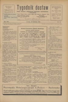 Tygodnik dostaw : pismo fachowe poświęcone polskiemu dostawnictwu i odbudowie. R.21, nr 12 (23 kwietnia 1929)