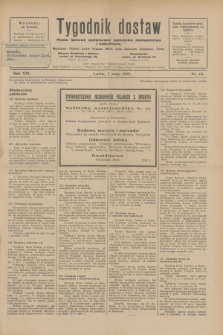Tygodnik dostaw : pismo fachowe poświęcone polskiemu dostawnictwu i odbudowie. R.21, nr 13 (1 maja 1929)