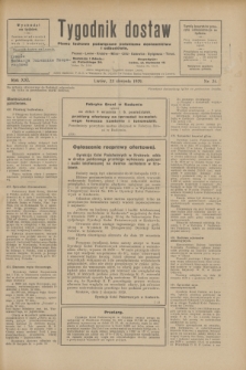 Tygodnik dostaw : pismo fachowe poświęcone polskiemu dostawnictwu i odbudowie. R.21, nr 24 (23 sierpnia 1929)