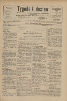 Tygodnik dostaw : pismo fachowe poświęcone polskiemu dostawnictwu i odbudowie. R.21, nr 29 (17 października 1929)