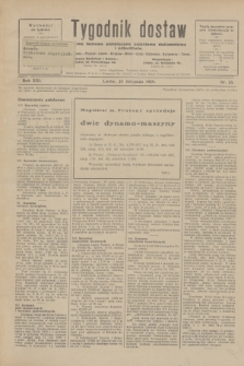 Tygodnik dostaw : pismo fachowe poświęcone polskiemu dostawnictwu i odbudowie. R.21, nr 33 (28 listopada 1929)