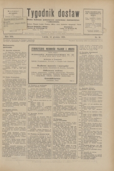 Tygodnik dostaw : pismo fachowe poświęcone polskiemu dostawnictwu i odbudowie. R.21, nr 34 (10 grudnia 1929)