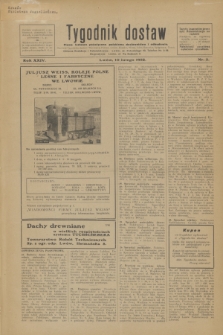 Tygodnik dostaw : pismo fachowe poświęcone polskiemu dostawnictwu i odbudowie. R.24, nr 3 (10 lutego 1932)