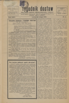 Tygodnik dostaw : pismo fachowe poświęcone polskiemu dostawnictwu i odbudowie. R.24, nr 4 (24 lutego 1932)