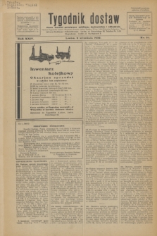 Tygodnik dostaw : pismo fachowe poświęcone polskiemu dostawnictwu i odbudowie. R.24, nr 16 (2 września 1932)