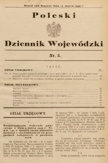Poleski Dziennik Wojewódzki. 1935, nr 3