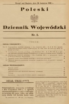 Poleski Dziennik Wojewódzki. 1935, nr 5