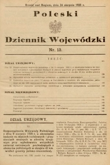 Poleski Dziennik Wojewódzki. 1935, nr 13