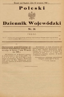 Poleski Dziennik Wojewódzki. 1935, nr 14