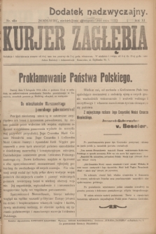 Kurjer Zagłębia. R.11, Dodatek nadzwyczajny nr 250 „Proklamowanie Państwa Polskiego” (5 listopada 1916)