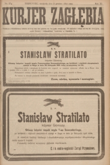 Kurjer Zagłębia. R.11, nr 274 (3 grudnia 1916) + wkładka