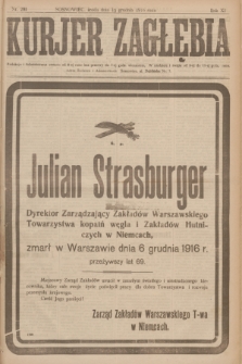 Kurjer Zagłębia. R.11, nr 281 (13 grudnia 1916)