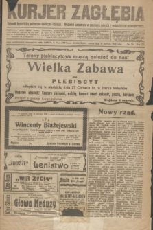 Kurjer Zagłębia : dziennik bezpartyjny polityczno-społeczno-literacki. R.15, nr 144 (26 czerwca 1920)