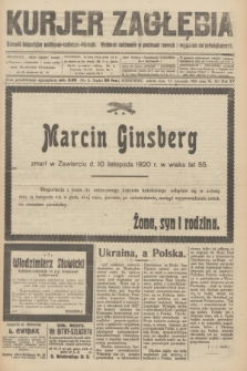Kurjer Zagłębia : dziennik bezpartyjny polityczno-społeczno-literacki. R.15, nr 261 (13 listopada 1920)