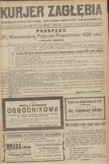 Kurjer Zagłębia : dziennik bezpartyjny polityczno-społeczno-literacki. R.15 [i.e.16], nr 121 (4 czerwca 1921)