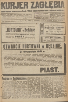 Kurjer Zagłębia : dziennik bezpartyjny polityczno-społeczno-literacki. R.15 [i.e.16], nr 212 (22 września 1921)