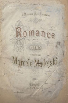 Romance : pour le piano
