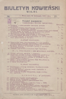 Biuletyn Kowieński Wilbi. 1925, № 17 (21 listopada)