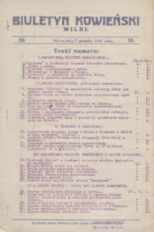 Biuletyn Kowieński Wilbi. 1925, № 18 (7 grudnia)