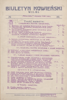 Biuletyn Kowieński Wilbi. 1926, № 20 (7 stycznia)
