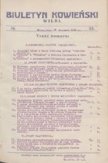 Biuletyn Kowieński Wilbi. 1926, № 22 (27 stycznia)