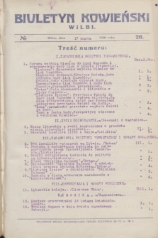 Biuletyn Kowieński Wilbi. 1926, № 26 (17 marca)