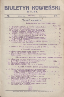 Biuletyn Kowieński Wilbi. 1926, № 27 (24 marca)