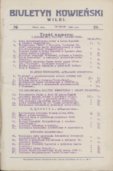 Biuletyn Kowieński Wilbi. 1926, № 29 (14 kwietnia) + dod.