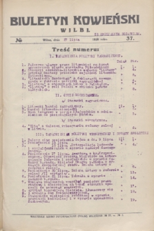 Biuletyn Kowieński Wilbi. 1926, № 37 (27 lipca) + dod.