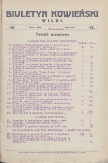 Biuletyn Kowieński Wilbi. 1926, № 42 (15 września)