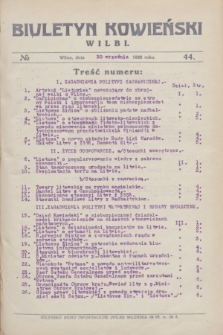 Biuletyn Kowieński Wilbi. 1926, № 44 (30 września)
