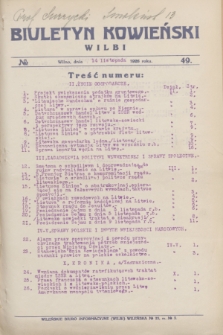 Biuletyn Kowieński Wilbi. 1926, № 49 (14 listopada)